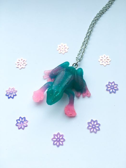 Naszyjnik żabka frog necklace