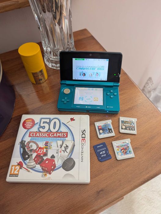 Nintendo 3DS Aqua Blue + Ігри + Карта пам'яті