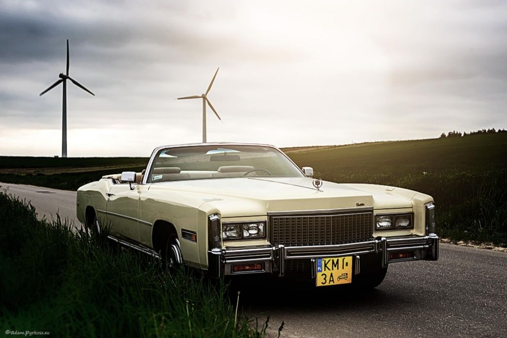 Auto do ślubu Miechów Kraków Cadillac Eldorado cabriolet 1975r