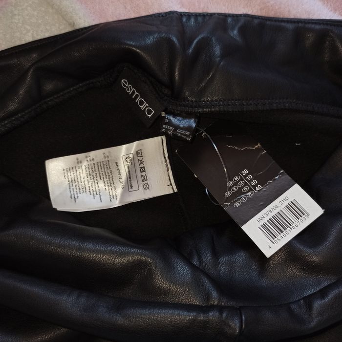 NOWE. Skórzane legginsy damskie r 38 M