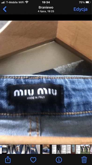 Dzinsy damskie Miu Miu