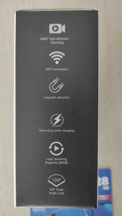 Mini kamera sportowa z WiFi, Full HD 1080P, karta.