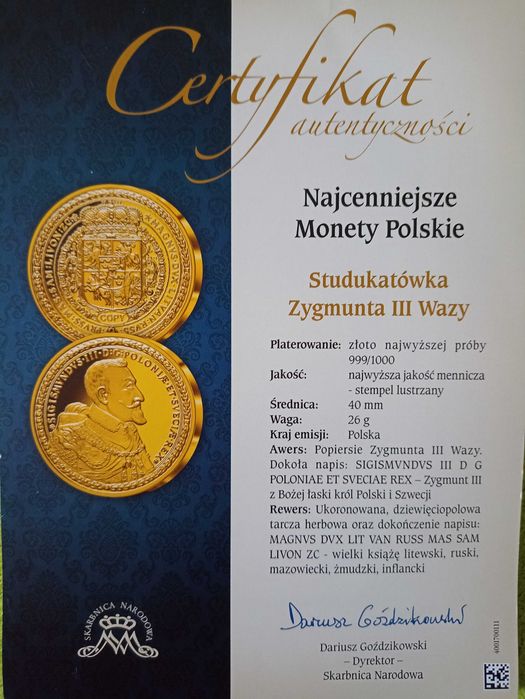 Studukatówka Zygmunta III Wazy