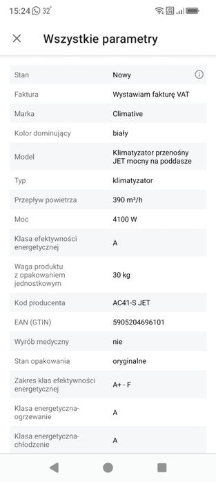 Klimatyzator przenośny