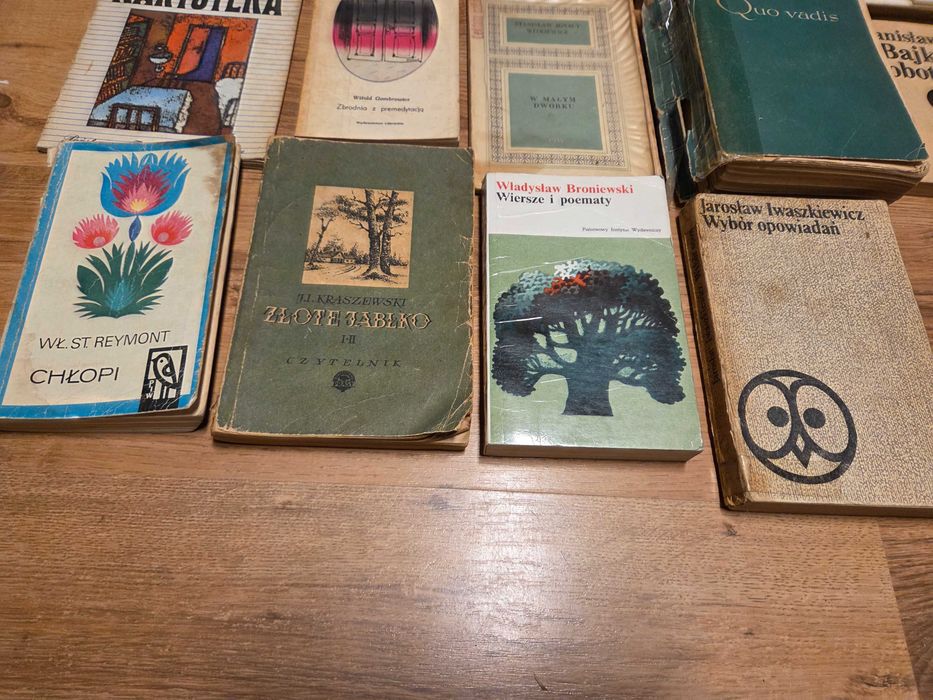 Zestaw książek lektury szkolne PRL Lem Gombrowicz 14 szt.