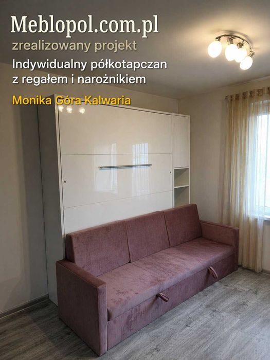 Półkotapczan z narożnikiem 160 cm sofa i łóżko w jednym duży wybór kolorów