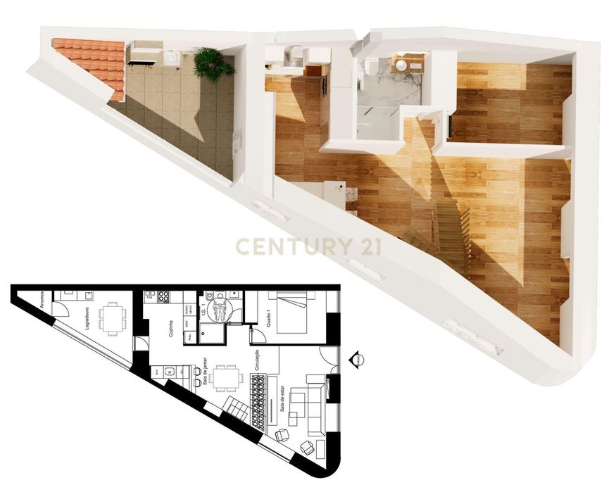Moradia T1+1 Remodelada em Aldeia de Paio Pires