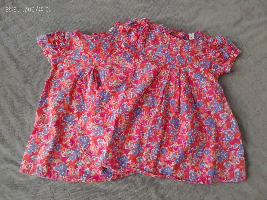 Sukienki z Coccodrilo dla bliźniaczek, bliźniąt r. 68