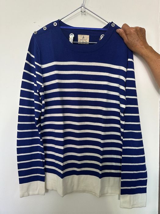 Camisola Azul Riscas Brancas Nº 40