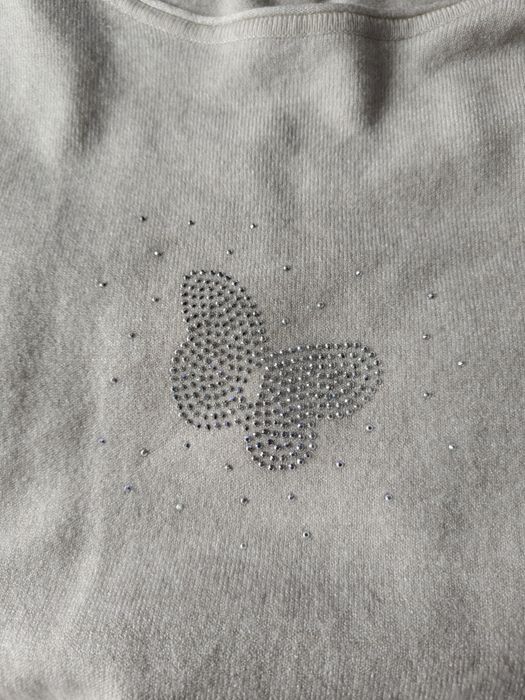 Tunika sukienka kaszmir aplikacje motylki