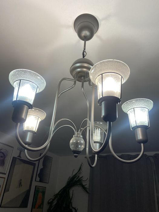 Piekna lampa sufitowa,żyrandol-5 ranienna