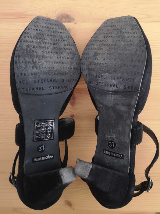 Sandálias em camurça peep toe Stefanel 37