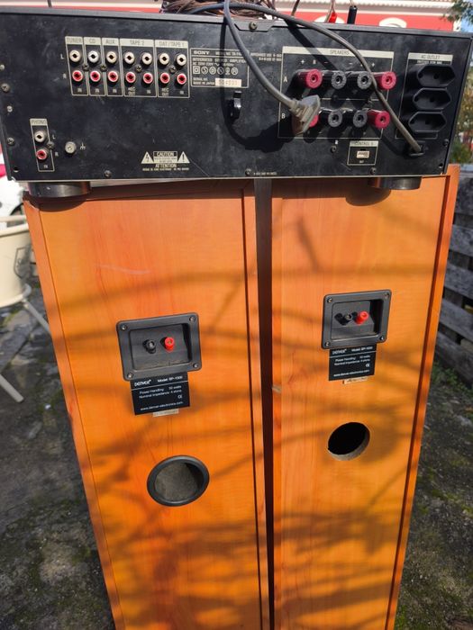 Amplificador Sony F419R + Colunas Denver