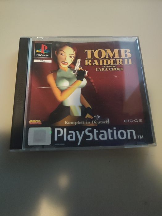 Tomb raider ll na caixa com manuais