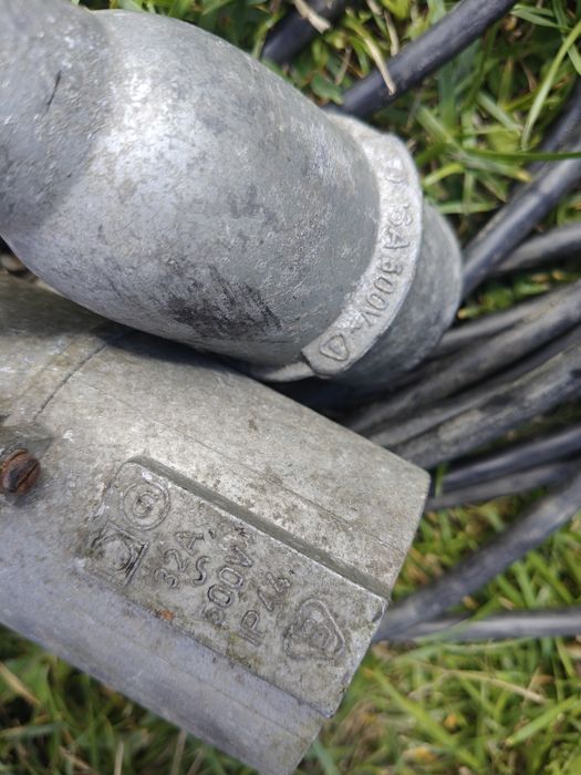 Kabel siłowy 4x1.5 miedź, drut, stare wtyki , 20m