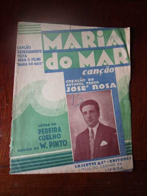 Partituras antigas  Maria Mar fado