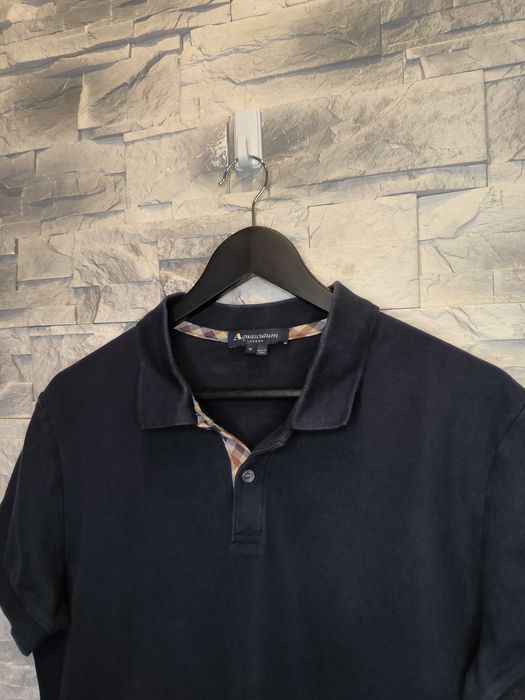 Koszulka Polo Aquascutum Logo Granatowa