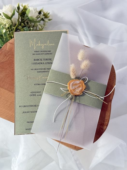 Zaproszenia na I Komunię Świętą- eleganckie, recznie robione