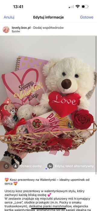 Kosz prezentowy z misiem