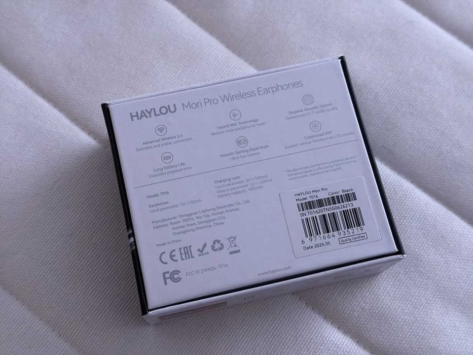 Auriculares HAYLOU Mori Pro com ANC na cor preta
