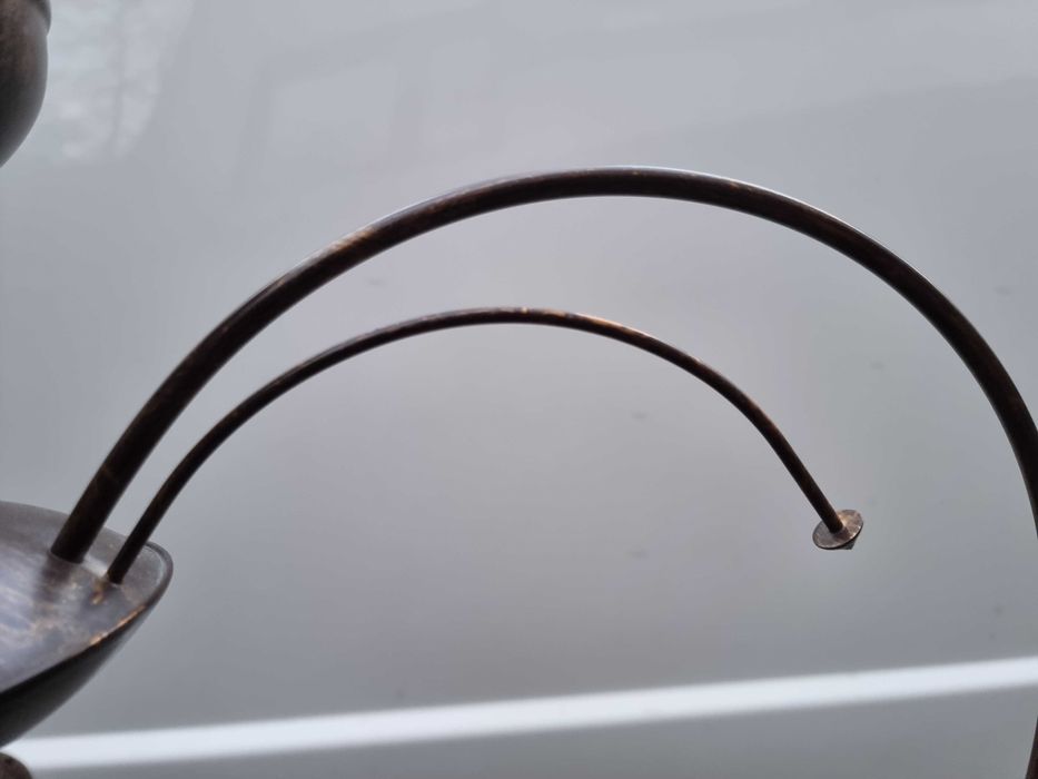 Komplet - Gięte lampy stojąca i wisząca