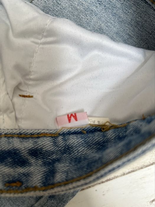 Spodnie, jesns, dzinsy, z przetarciami, wysoki stan, rozmiar M