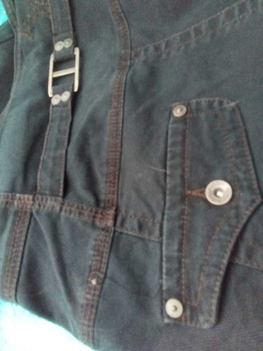 Spodnie damskie młodzieżowe styl jeansu haft pasek 40