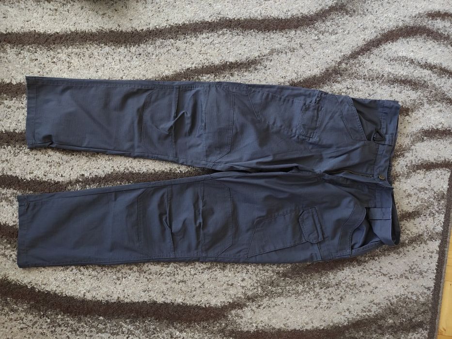 Męskie spodnie taktyczne typu cargo L 40 szare dużo kieszeni bdb