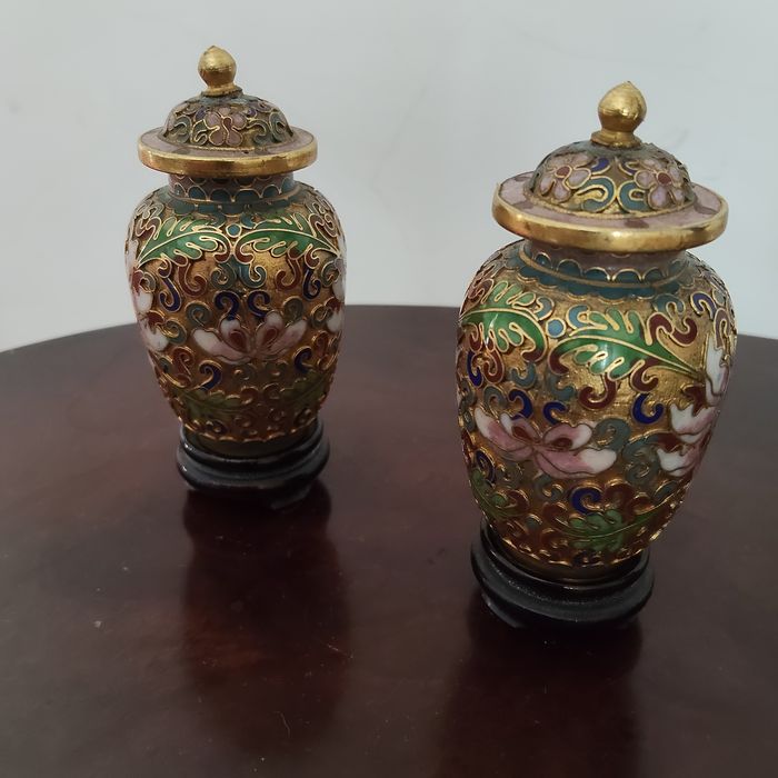 Jarras  chinesas cloisonné
