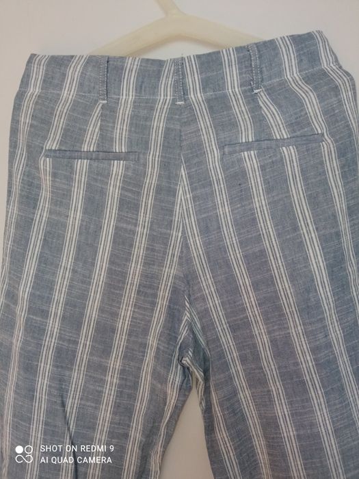 MANGO spodnie letnie, wiskoza+bawełna+len rozm.XS/34