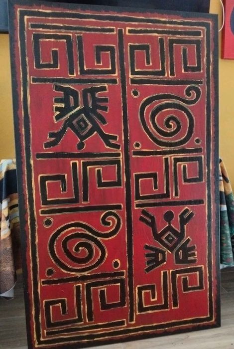 Tribal Pattern pintado a acrílico