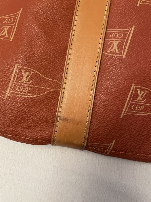 Louis Vuitton 1995 LV Cup Red Monogram Kabul Convertible Garment Bag