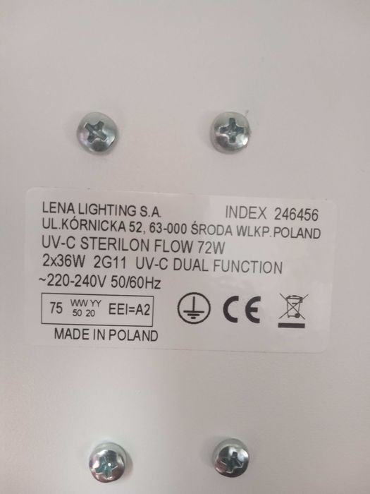 Sterilon Flow 72W UV-C dwufunkcyjna Lena lighting