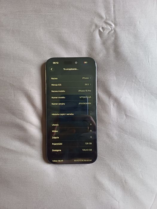 Iphone 15 pro 128gb czarny