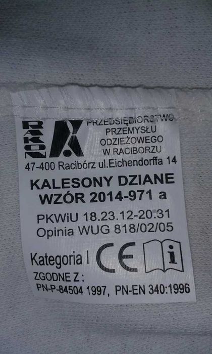 NOWE Kalesony męskie wzrost 182cm 100% Bawełna Białe