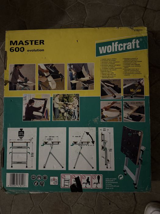 Wolfcraft Master 600 Evolution – Bancada de Trabalho Dobrável. NOVA