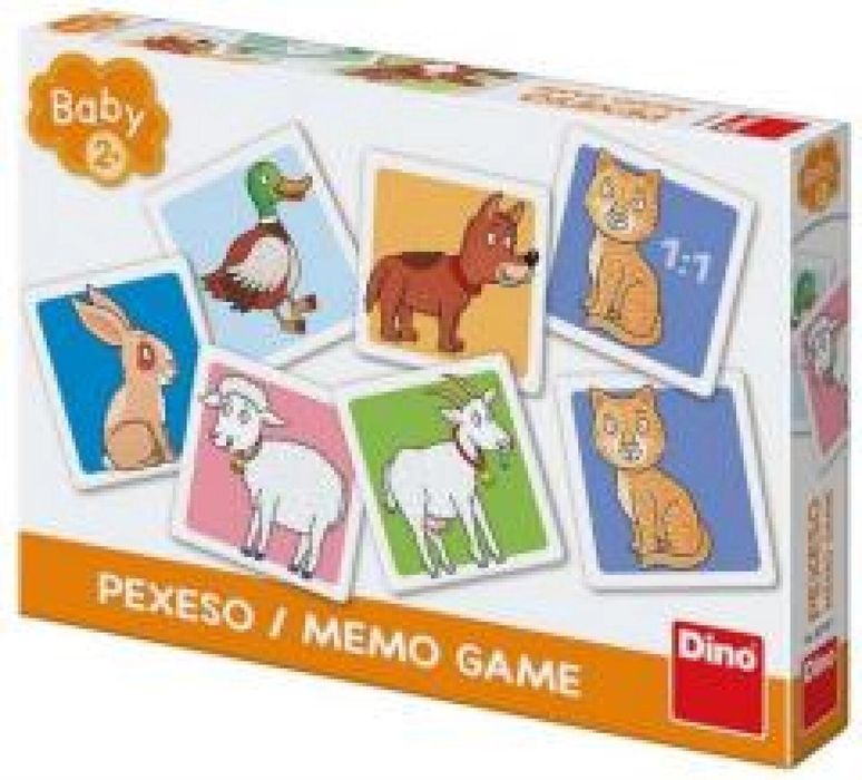Gra pamięciowa baby memory Zwierzątka Dino Toys pudełko,276x199 mm