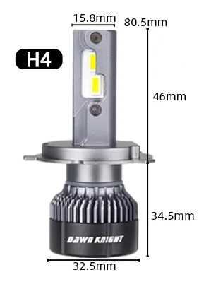 DawnKnight K5C Mini H1 H4 H7 HB3 H8 H9 H11 Топ LED лампы K7C K8C K9C