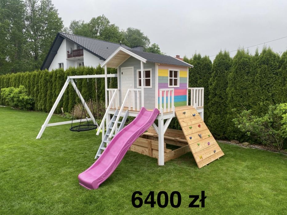 Domek dla dzieci ogrodowy do ogrodu plac zabaw