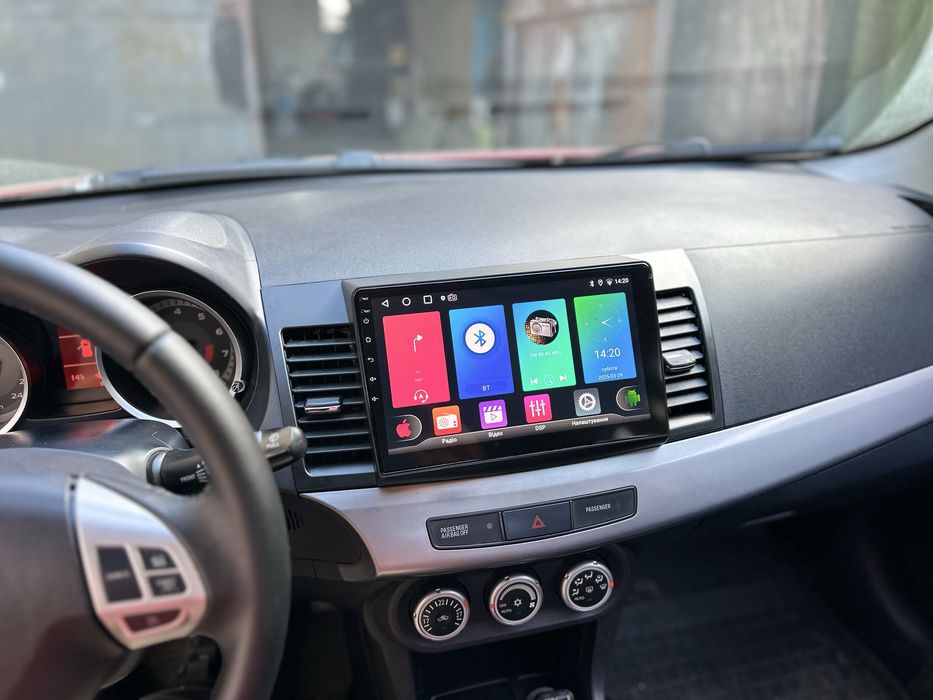 Автомагнитола Mitsubishi Lancer андроид магнитола 9/10 дюймів 4/32, CarPlay Android auto