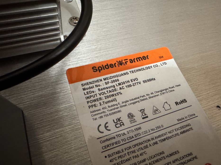 Led de cultivo Spider Farme 301H EVO