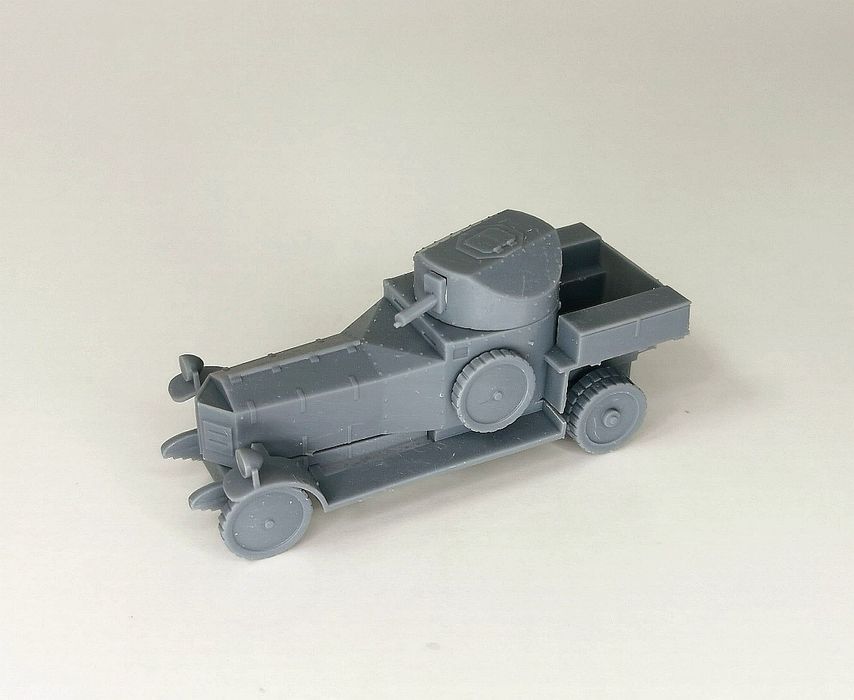Bolt Action Rolls Royce Brytyjski wóz opancerzony druk 3D żywica UV.