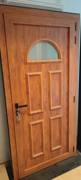 Porta Aluminio 1 Folha c/Painel Decorativo