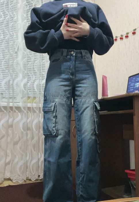 Джинси карго wide leg