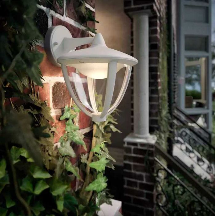 Candeeiro Exterior de Parede PHILIPS Robin Down Branco
