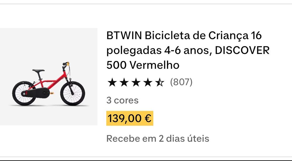 Bicicleta criança