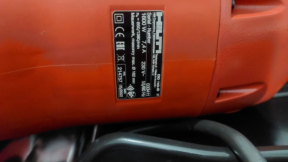 Hilti DD 110 дрель алмазного буріння