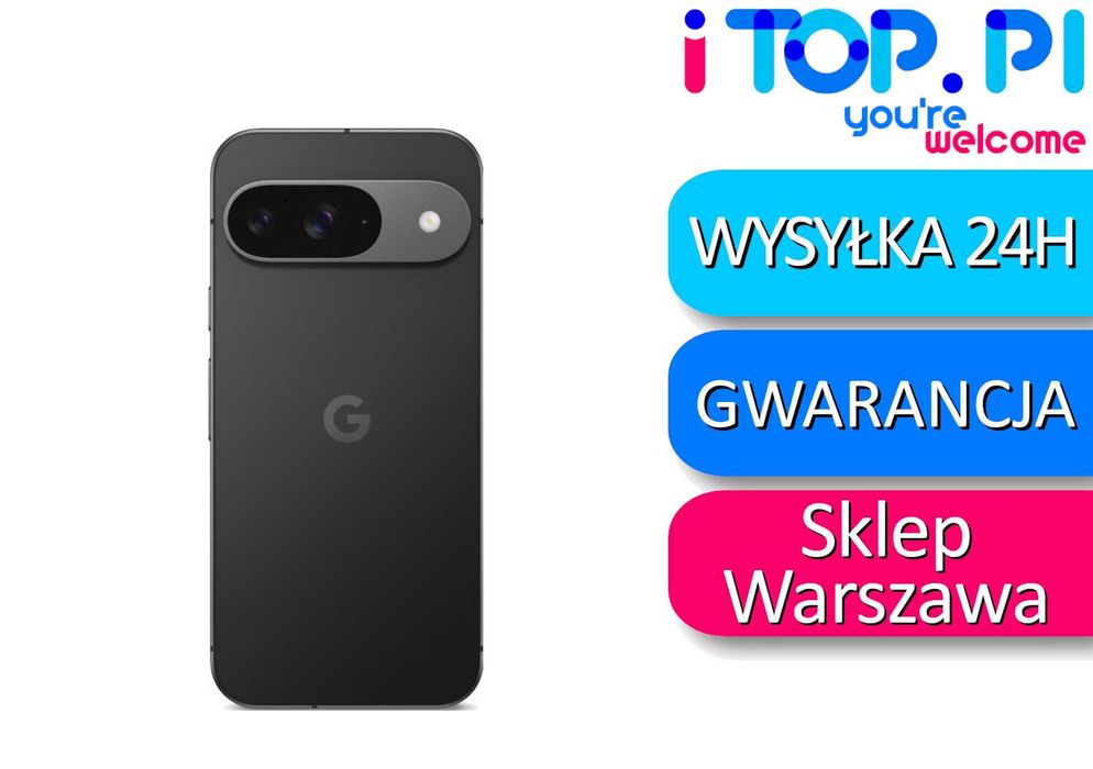 Google Pixel 9 128gb Fizyczny Sim Czarny Obsidian - Sklep iTop - Pasaż Muranów lokal 32 - Warszawa