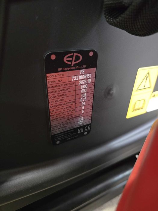 Elektryczny wózek paletowy / paleciak EP F3 (Li-ION) NOWY