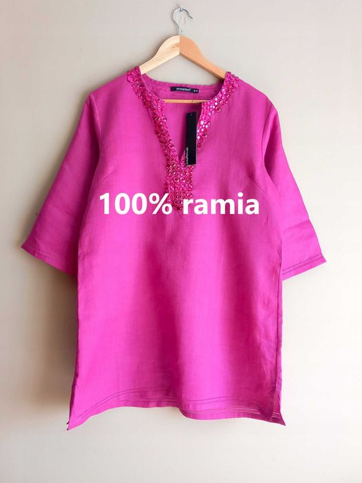 Atmosphere elegancka tunika fuksja 100% ramia premium L 40